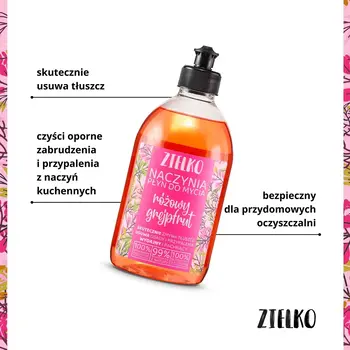 Zielko, Płyn do mycia naczyń, różowy grejpfrut, 500 ml