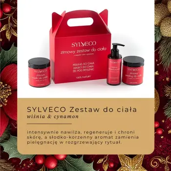 Sylveco, Zimowy Zestaw do ciała, peeling do ciała, 265 g  + żel pod prysznic, 150 ml + masło do ciała, 250 ml