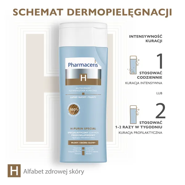 Шампунь против перхоти Pharmaceris H-Purin Special, регулирующий микробиом кожи головы, 250 мл — фото 6
