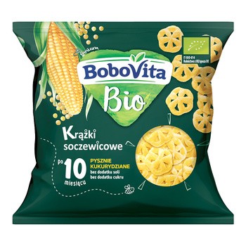 BoboVita Bio, krążki soczewicowe, kukurydziane, 10 m+, 20 g