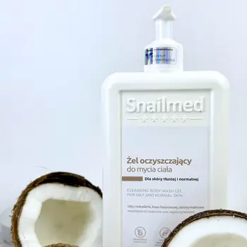 Snailmed, żel oczyszczający do mycia ciała, dla skóry tłustej i normalnej, 480 ml