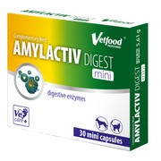 Vetfood Amylactiv Digest mini, preparat enzymatyczny dla psów i kotów małych ras, kapsułki, 30 szt. https://azcdn.doz.pl/image/d/product/88d123c8-scale-180x180.png