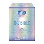 alt Durex Invisible, prezerwatywy, dodatkowo nawilżane, 24 szt.