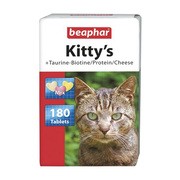 Beaphar Kitty's Mix + Tauryna-Biotyna, przysmak witaminowy dla kotów, tabletki, 180 szt.