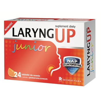 Laryng Up Junior, tabletki do ssania, 24 szt