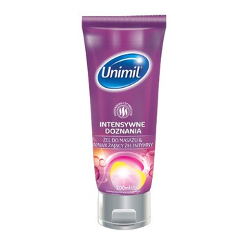 Unimil Intensywne Doznania, nawilżający żel intymny do masażu, 200 ml