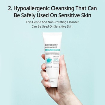 APLB Glutathione Niacinamide Facial Cleanser, oczyszczający żel do mycia twarzy z glutationem i niacynamidem, 80 ml