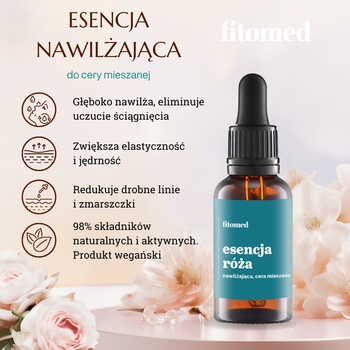 Fitomed, esencja nawilżająca do cery mieszanej, Róża, 30 g