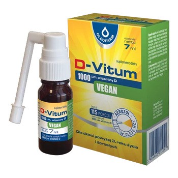 D-Vitum 1000 j.m. Vegan, aerozol, 7 ml