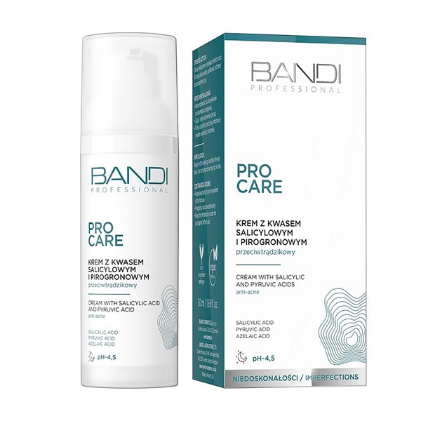 Bandi Professional Bandi Pro Care, krem z kwasem salicylowym i pirogronowym, 50 ml — Inhaltsstoffe und Bewertung