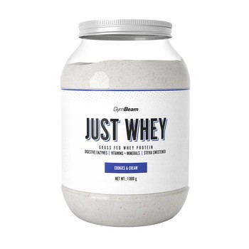 GymBeam Just Whey Protein Cookies&Cream, proszek, smak ciasteczkowy, 1000 g