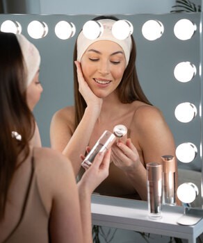 Beautifly Visage LED Vanity Mirror, podświetlane lusterko do makijażu, lustro z regulacją światła LED, 1 szt.