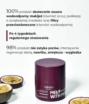 Veoli Botanica, MELT WITH PASSION, emulgujące masełko do zmywania makijażu i SPF, 40 g