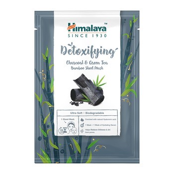 Himalaya, detoksykująca maska do twarzy na tkaninie z węglem i zielona herbatą, 30 ml