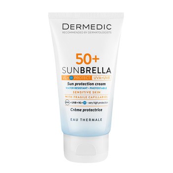 Dermedic Sunbrella, krem ochronny SPF 50+, skóra z problemami naczyniowymi, 50 ml