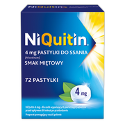 Niquitin, 4 mg, pastylki do ssania, smak miętowy, 72 szt.