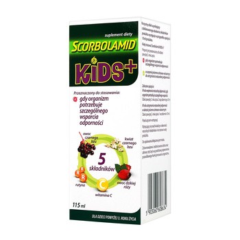 Scorbolamid Kids+, płyn, 115 ml