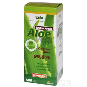 Aloe Vera Gel, 99%, naturalny sok, 500 ml