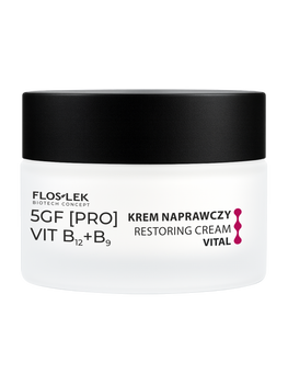 Flos-Lek Vital, krem naprawczy do twarzy 5GF [PRO] VIT B12 + B9, 50 ml