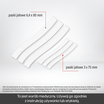 Skin Aid, paski jałowe do zamykania ran, 11 szt.