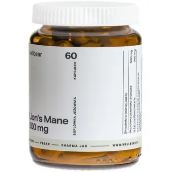 Wellbear Lion's Mane (Soplówka jeżowata) 500 mg, kapsułki, 60 szt.