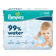 Pampers 99% Water Pure Skin Cleaning, chusteczki nawilżane dla dzieci, 3 x 60 szt.