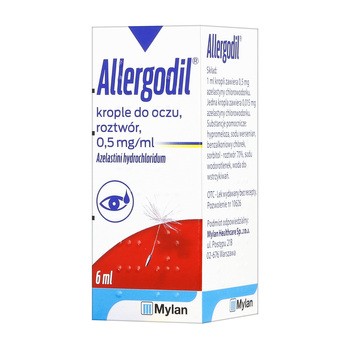 Allergodil, 0,5 mg /ml, krople do oczu, 6 ml