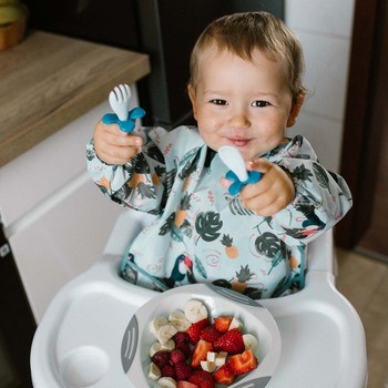 BabyOno, śliniak z długim rękawem, toukans, 6 m+, 1 szt.