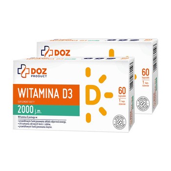 Zestaw 2 x DOZ Product Witamina D3 2000 j.m.