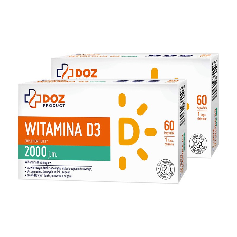 Zestaw 2 x DOZ Product Witamina D3 2000 j.m.
