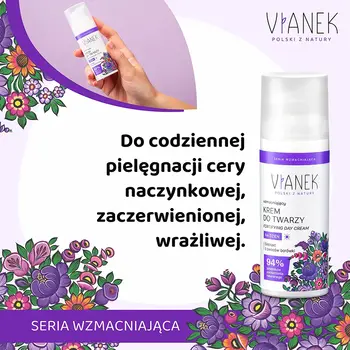 Vianek, wzmacniający krem do twarzy na dzień, 50 ml