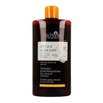 Vis Plantis Betula Alba Care, szampon do skóry głowy i włosów z naturalnym dziegciem brzozowym i cynkiem, 300 ml