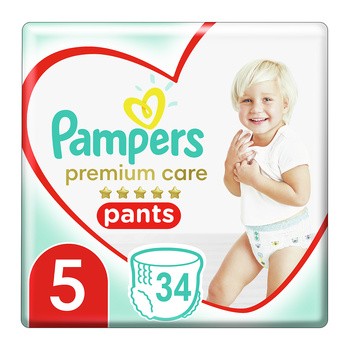 Pampers Premium Care Pants 5 (12−17 kg), pieluchomajtki jednorazowe, 34 szt.