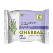 O`Herbal, naturalne mydło z ekstraktem z lawendy i białą glinką, 100g