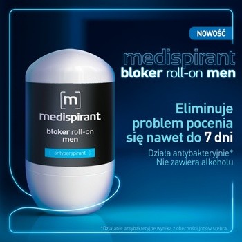Medispirant, antyperspirant, bloker Men, roll-on, 40 ml