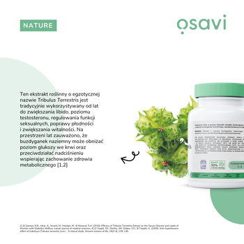 Osavi Tribulus Terrestris, saponiny 200 mg, kapsułki twarde, 180 szt.