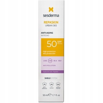 Sesderma Repaskin Urban 365, krem przeciwstarzeniowy z filtrem, SPF 50, 50 ml