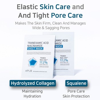APLB Tranexamic Acid Niacinamide Sheet Mask, rozjaśniająca maska w płachcie z kwasem traneksamowym i niacynamidem, 25 ml