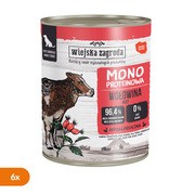 Zestaw 6 x Wiejska Zagroda Monoproteinowa Wołowina, mokra karma dla psa, 800 g