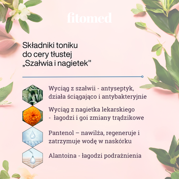 Fitomed, tonik do cery tłustej, Szałwia i nagietek, 200 g