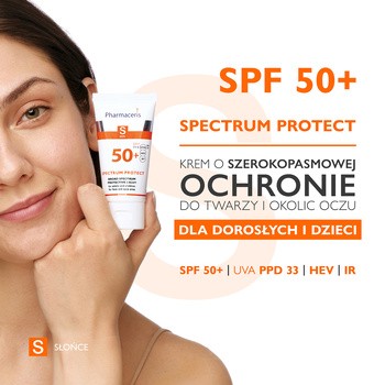 Pharmaceris S SPECTRUM PROTECT, krem o szerokopasmowej ochronie do twarzy i okolic oczu SPF 50+, 50 ml