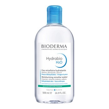 Bioderma Hydrabio H2O, nawilżająca woda micelarna do oczyszczania twarzy i zmywania makijażu, 250 ml