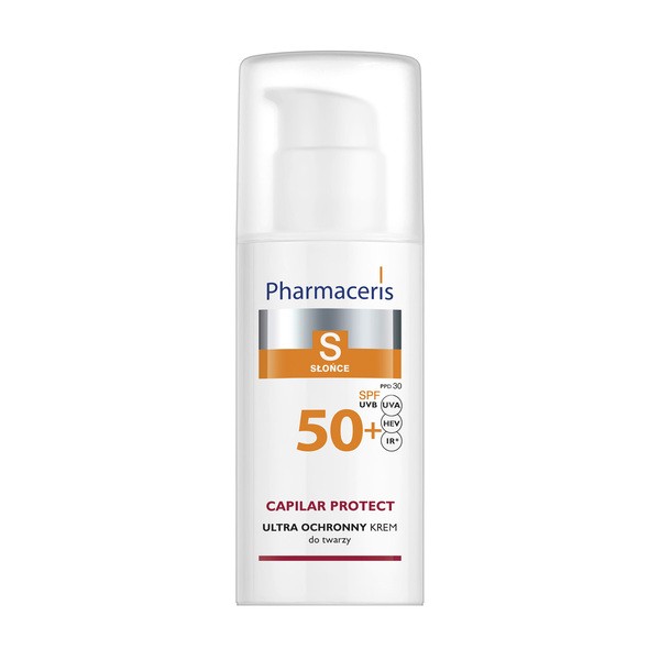 Pharmaceris Pharmaceris S Capilar Protect, krem ochronny dla skóry naczynkowej i z trądzikiem różowatym SPF 50+, 50 ml