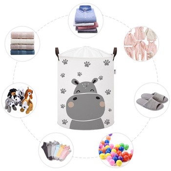 Sipo, Bawełniany kosz na zabawki XL, hipo, 1 szt.