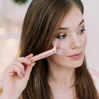 Crystallove, masażer liftingujący do twarzy 3D z kwarcem różowym, 1 szt.