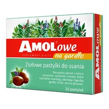 Amolowe na gardło, ziołowe pastylki do ssania, 16 szt.