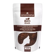 Orientana Bio Henna, naturalna farba do włosów długich, gorzka czekolada, 100 g