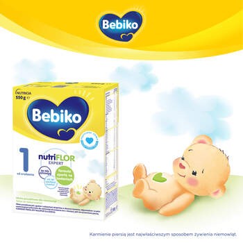 Bebiko 1 nutriFLOR Expert, mleko początkowe dla niemowląt od urodzenia, proszek, 550 g