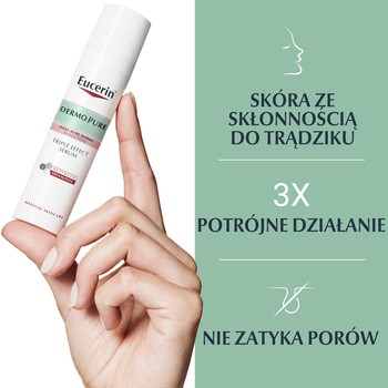 Eucerin DermoPure, serum o potrójnym działaniu z Thiamidolem do skóry ze skłonnością do trądziku, 40 ml