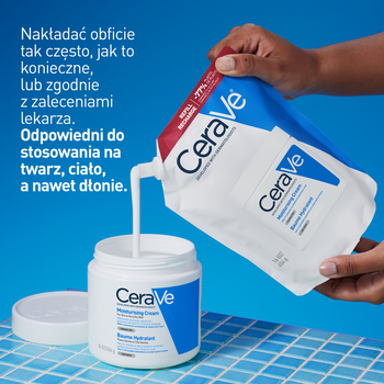 Cerave, balsam nawilżający do ciała i twarzy dla skóry suchej i bardzo suchej, refill, 454 g